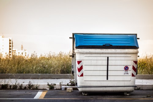 Eco-friendly rubbish removal truck in Finchley Central