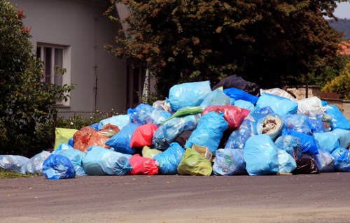 Recycling process at a Stroud Green waste management facility