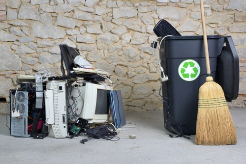 Efficient sorting of recyclables by Highgate rubbish removal team